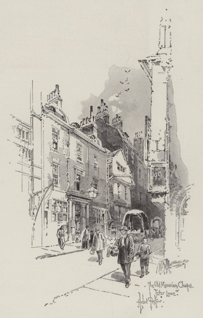 La vieille chapelle morave de Fetter Lane - Herbert Railton